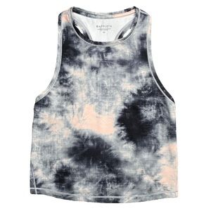 Athleta High Neck Racerback Athletic Tank Top Cotton Candy Swirl XS